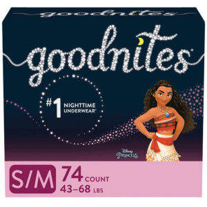 Goodnites Nighttime Underwear, Girls Sizes S/M – XL